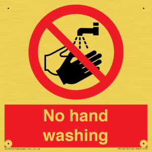 No hand washing